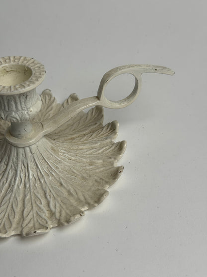 Ivory Scalloped Candle Holder