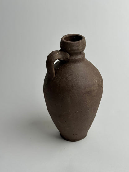 Up-cycled  |  Rich earthy brown handled vessel