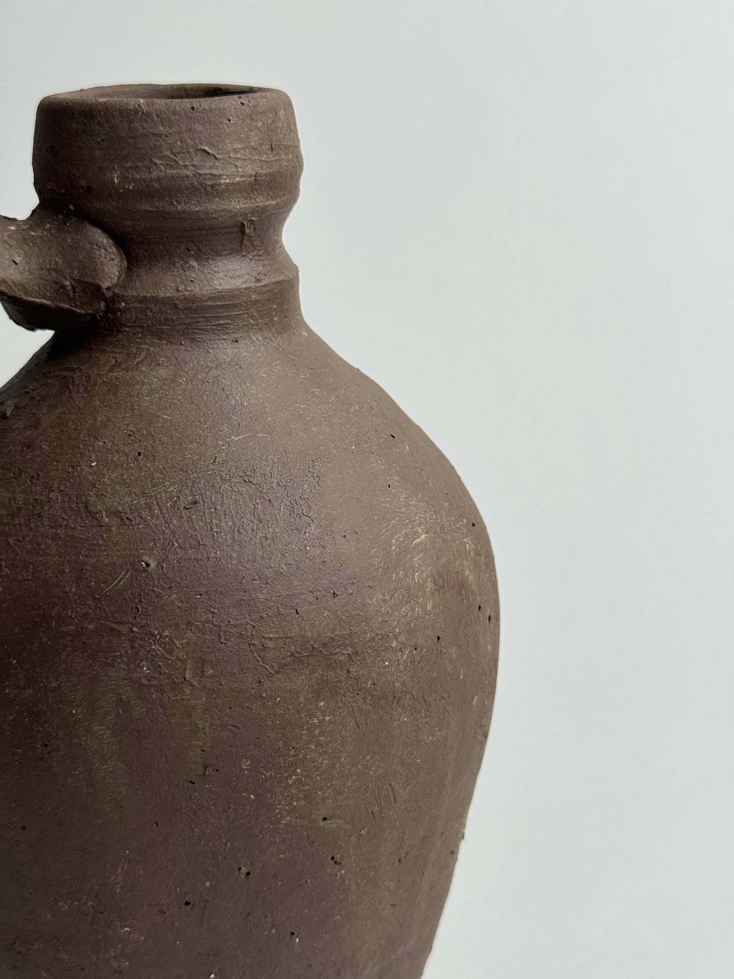 Up-cycled  |  Rich earthy brown handled vessel