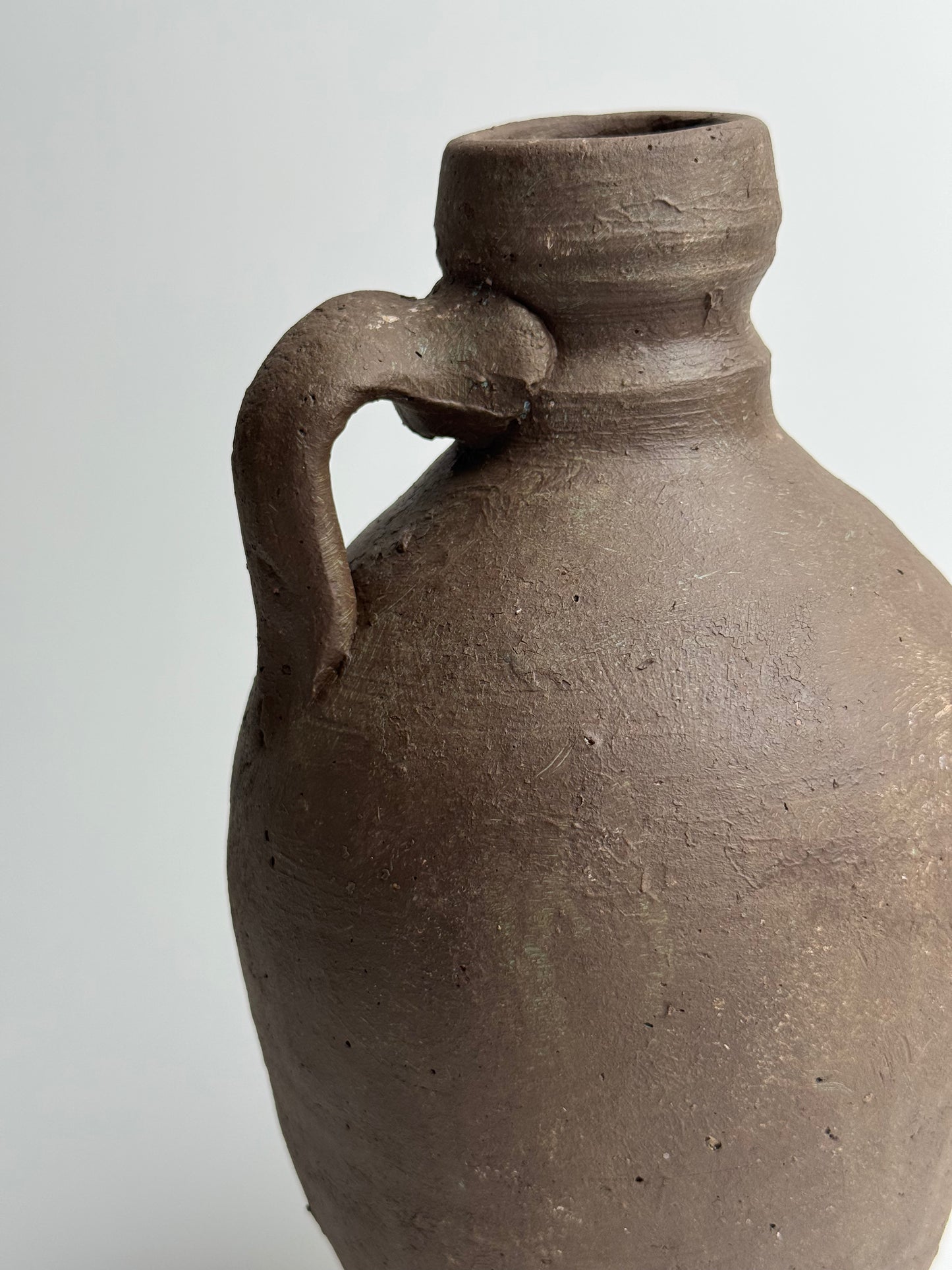 Up-cycled  |  Rich earthy brown handled vessel