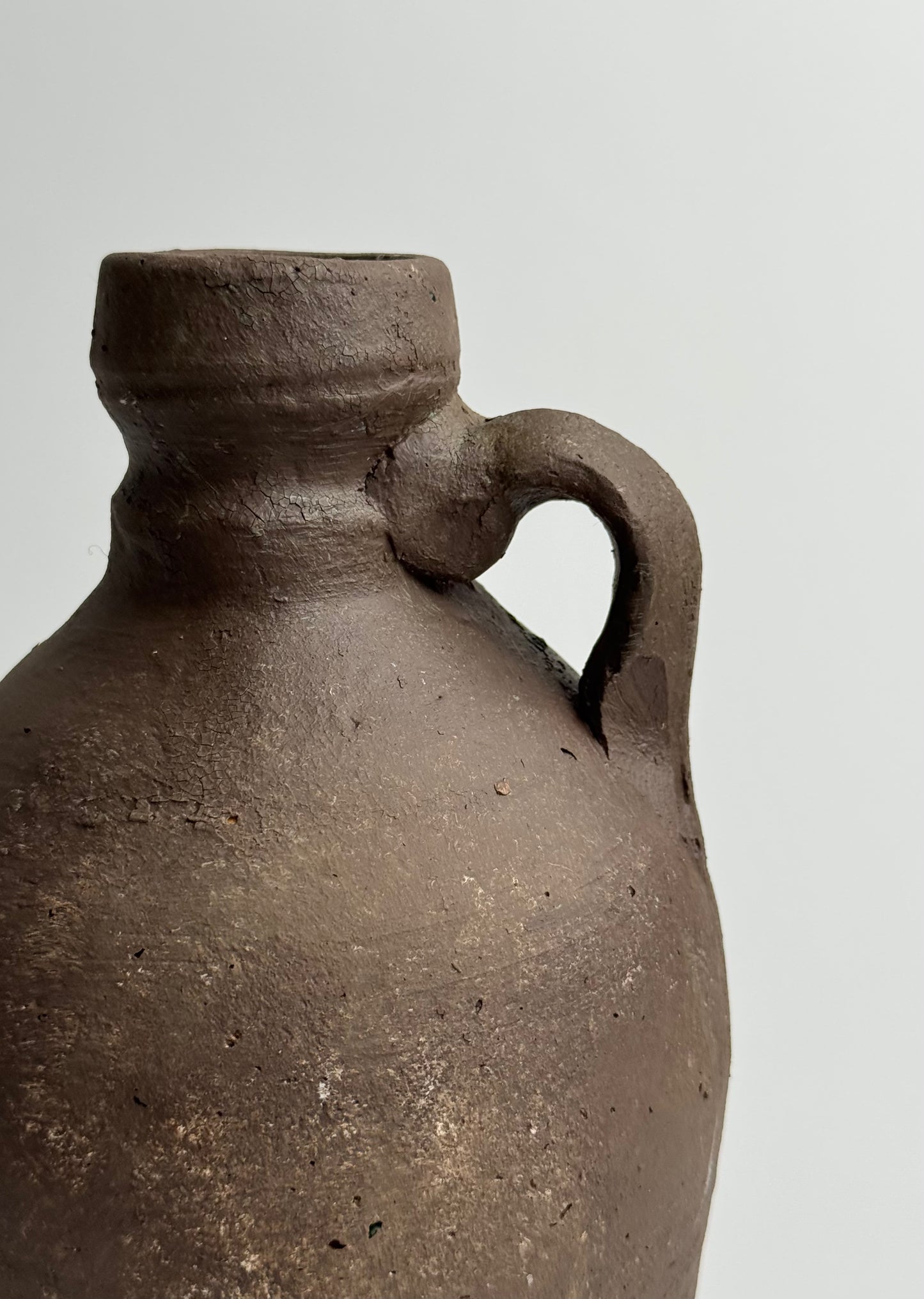 Up-cycled  |  Rich earthy brown handled vessel