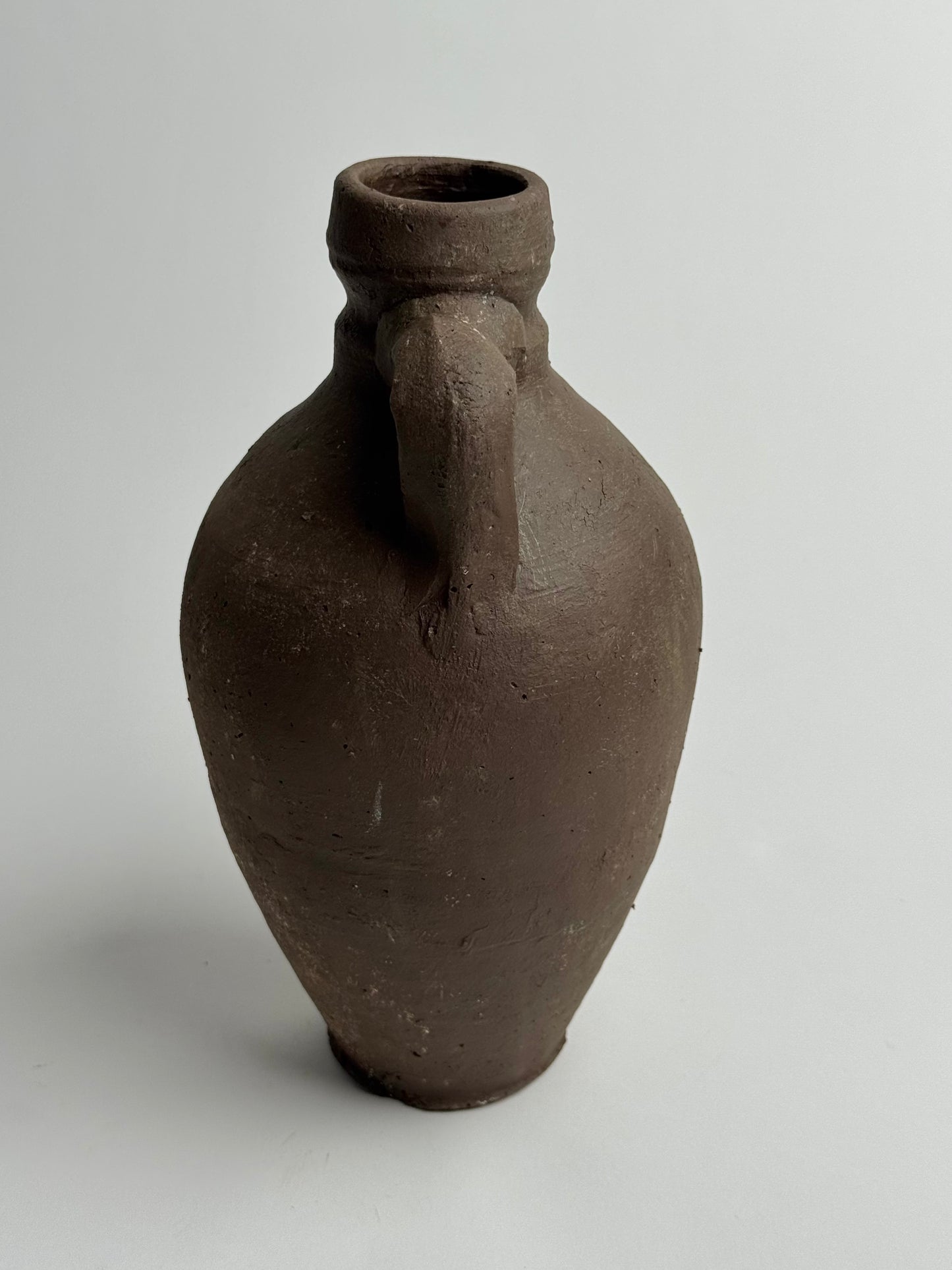 Up-cycled  |  Rich earthy brown handled vessel