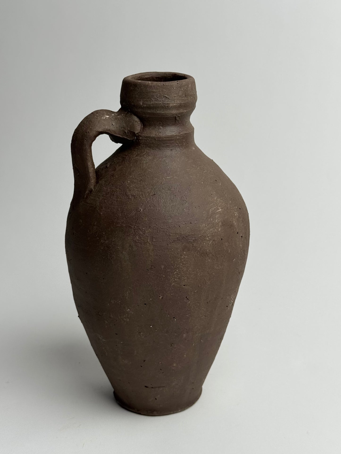 Up-cycled  |  Rich earthy brown handled vessel