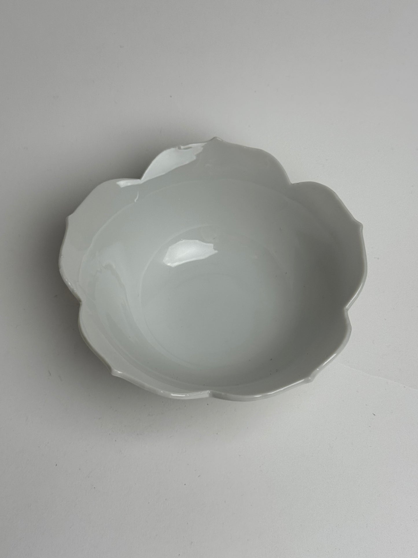 Vintage White Flower Bowl