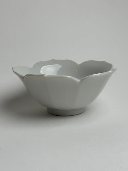 Vintage White Flower Bowl