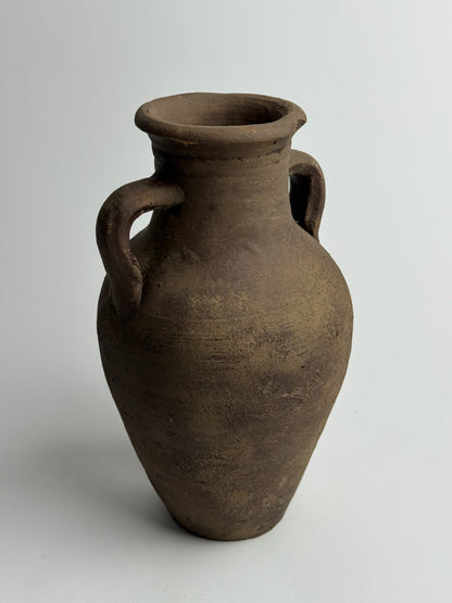 Up-cycled  |  Earthy brown twin handled vessel