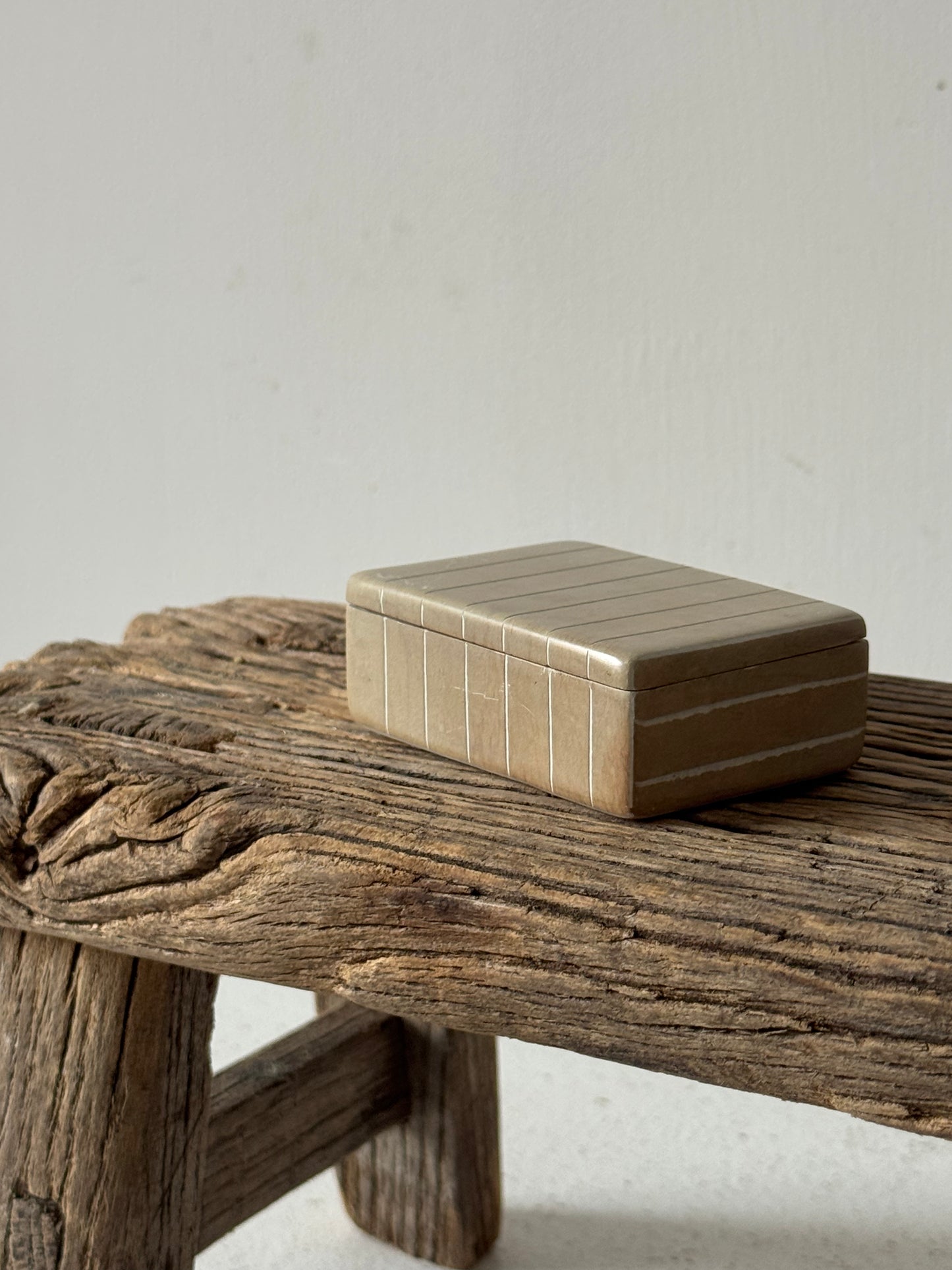 Striped Stone Lidded Box
