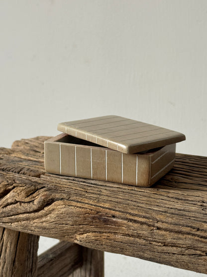 Striped Stone Lidded Box