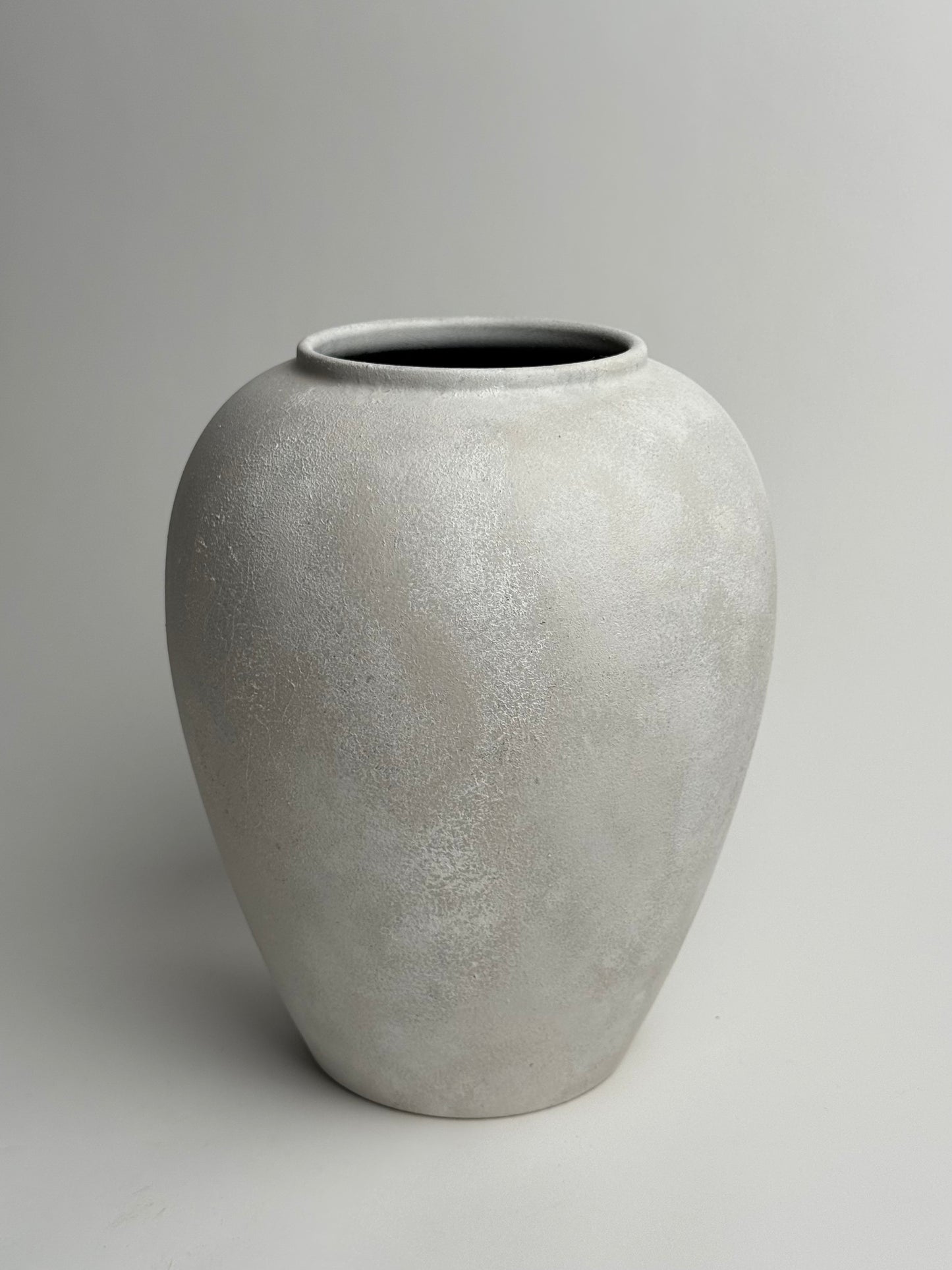 Up-cycled  |  WATERTIGHT large ivory white stone effect vase