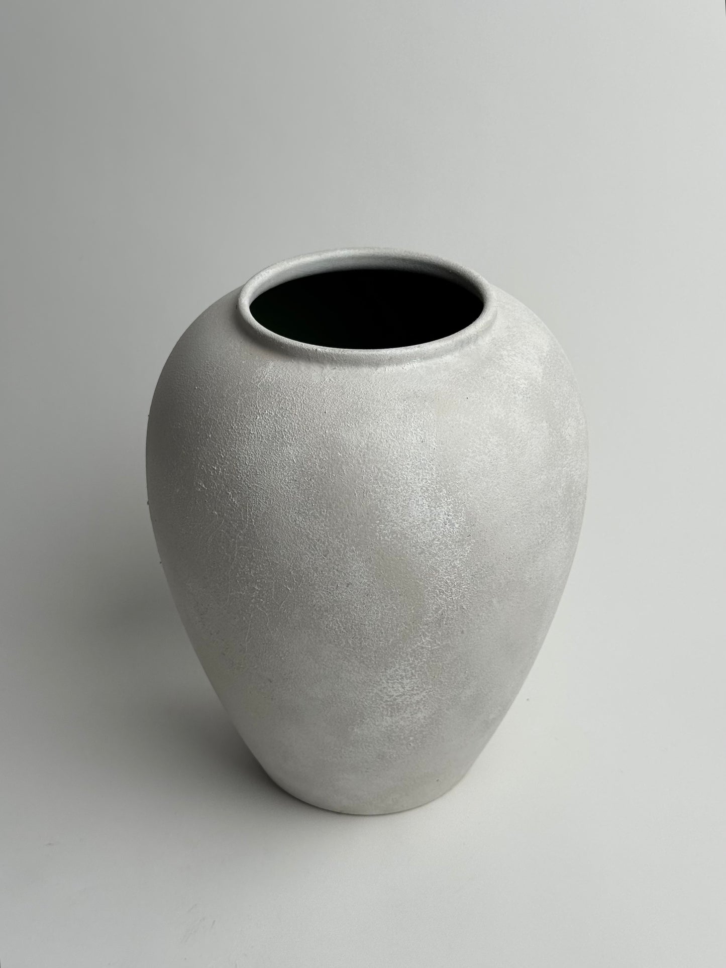 Up-cycled  |  WATERTIGHT large ivory white stone effect vase