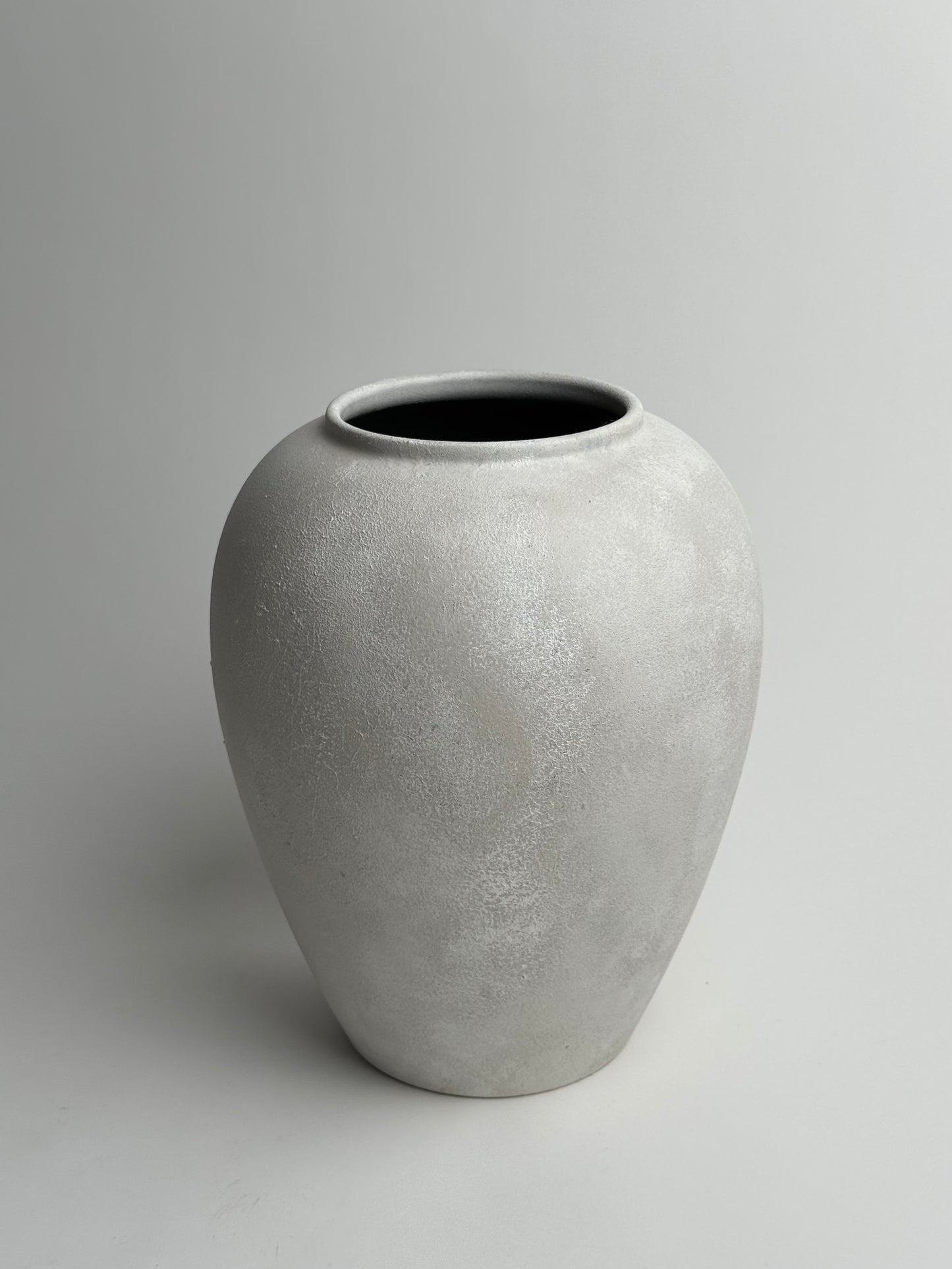 Up-cycled  |  WATERTIGHT large ivory white stone effect vase