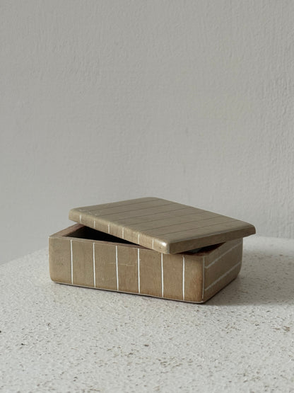 Striped Stone Lidded Box