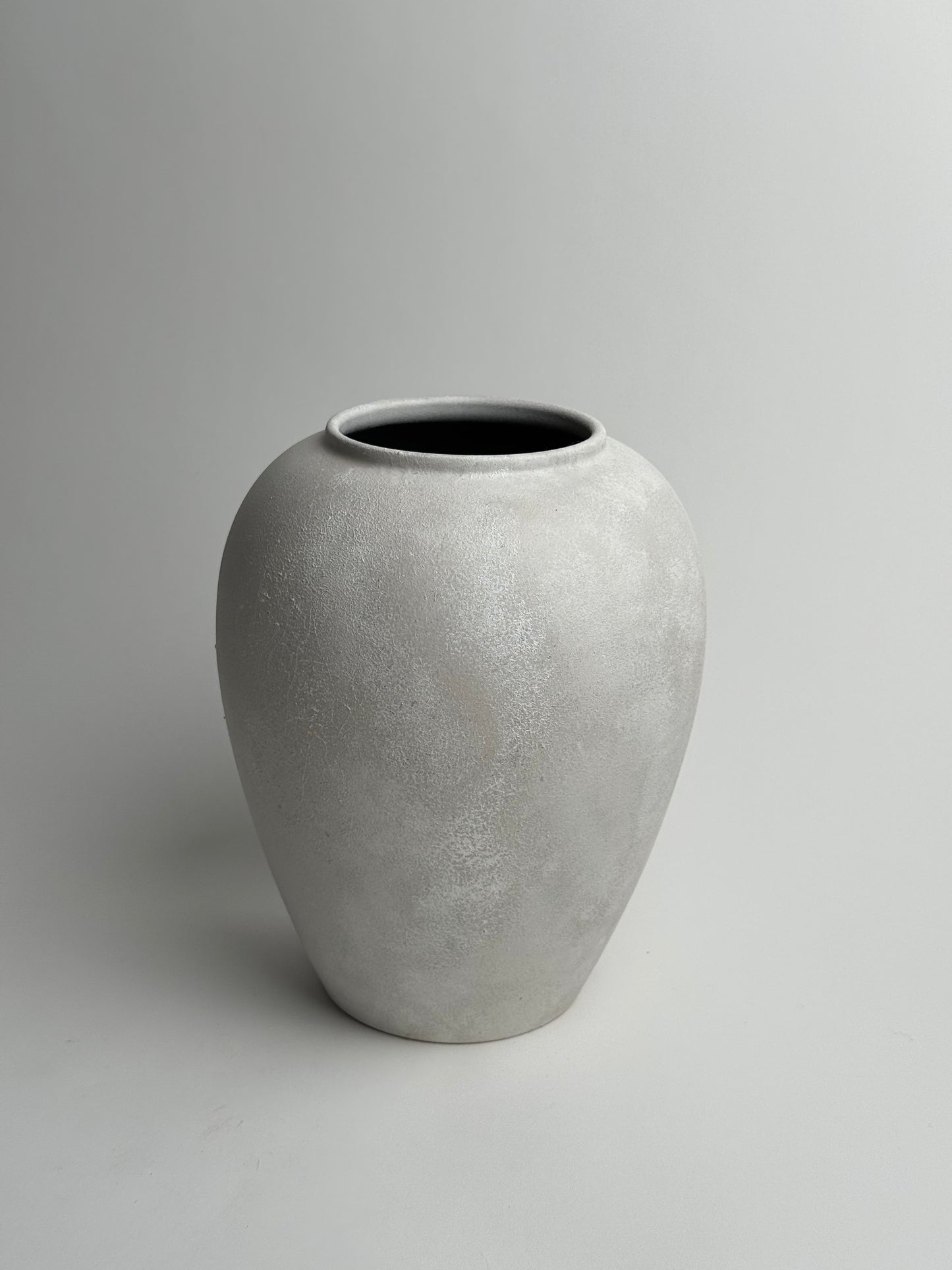 Up-cycled  |  WATERTIGHT large ivory white stone effect vase