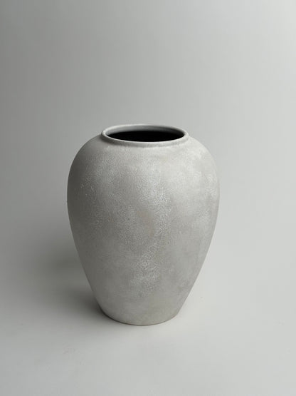 Up-cycled  |  WATERTIGHT large ivory white stone effect vase