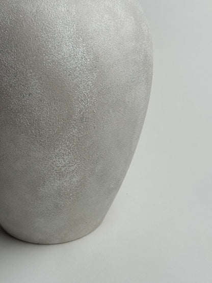 Up-cycled  |  WATERTIGHT large ivory white stone effect vase