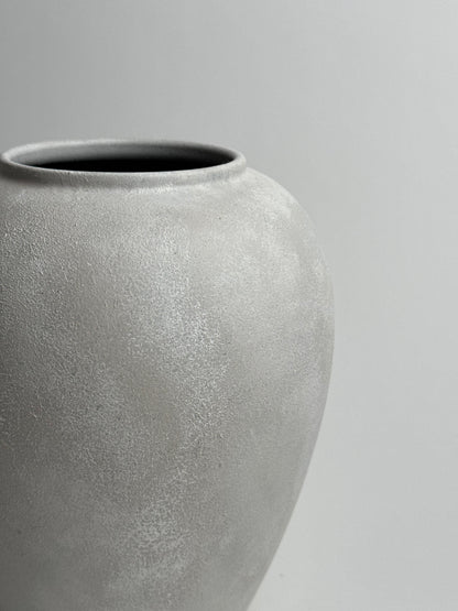 Up-cycled  |  WATERTIGHT large ivory white stone effect vase