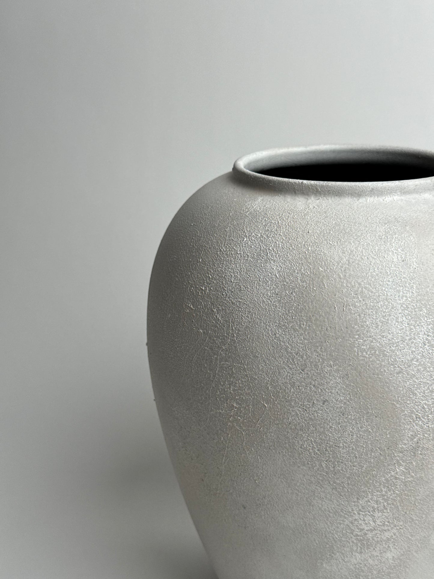 Up-cycled  |  WATERTIGHT large ivory white stone effect vase