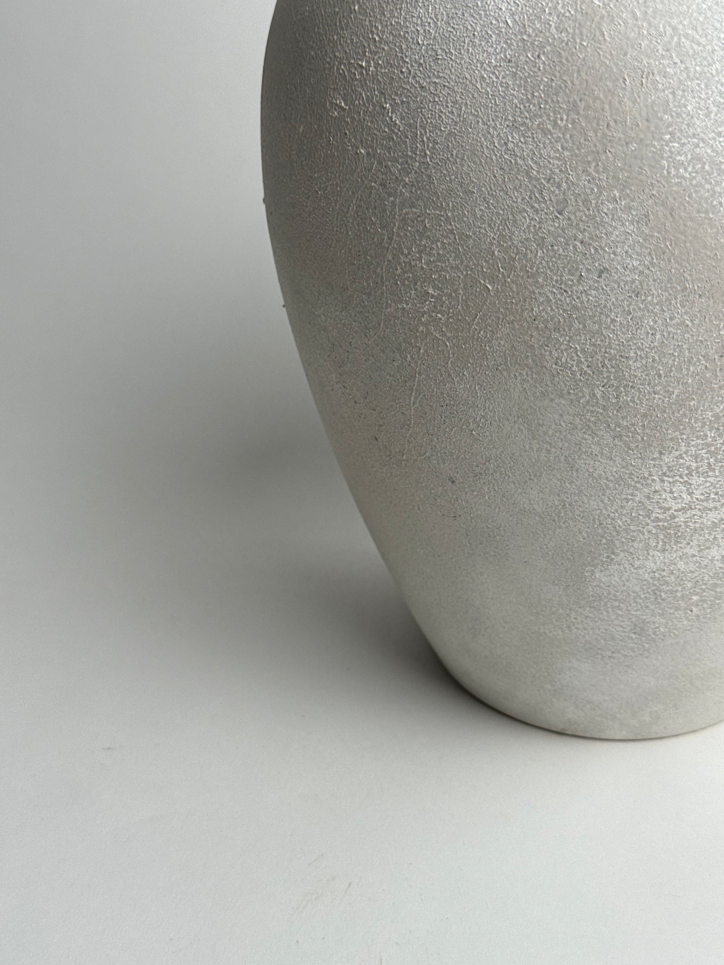 Up-cycled  |  WATERTIGHT large ivory white stone effect vase