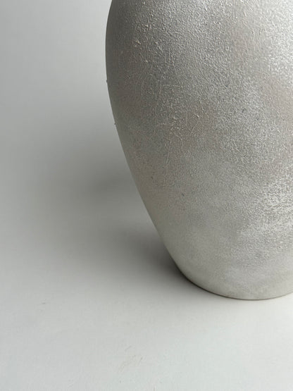 Up-cycled  |  WATERTIGHT large ivory white stone effect vase