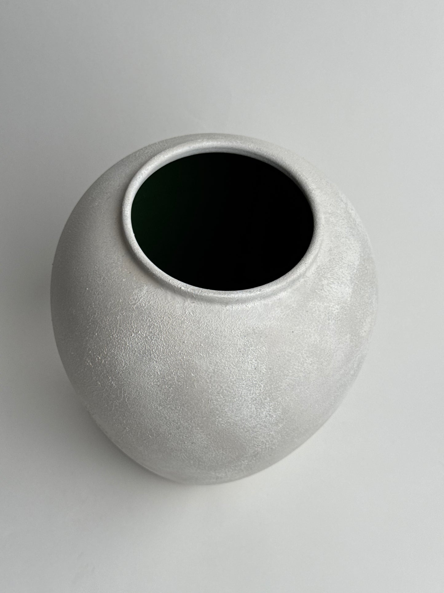 Up-cycled  |  WATERTIGHT large ivory white stone effect vase