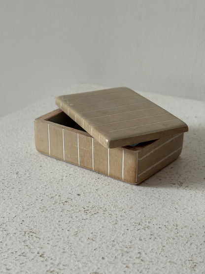 Striped Stone Lidded Box