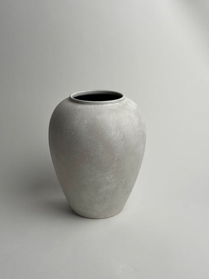 Up-cycled  |  WATERTIGHT large ivory white stone effect vase