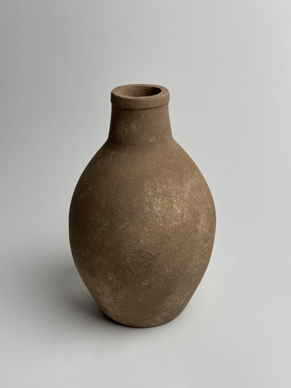 Up-cycled  |  Warm brown rounded tapered vase