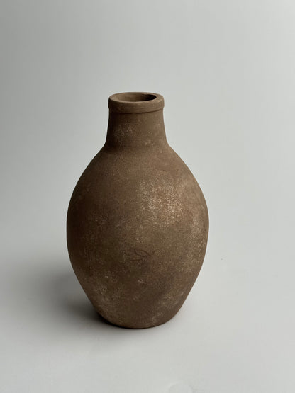 Up-cycled  |  Warm brown rounded tapered vase