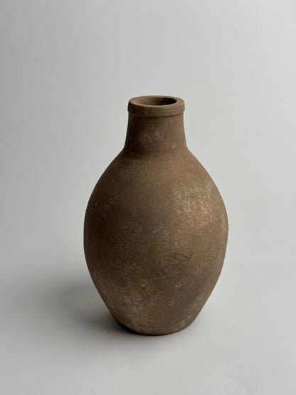 Up-cycled  |  Warm brown rounded tapered vase