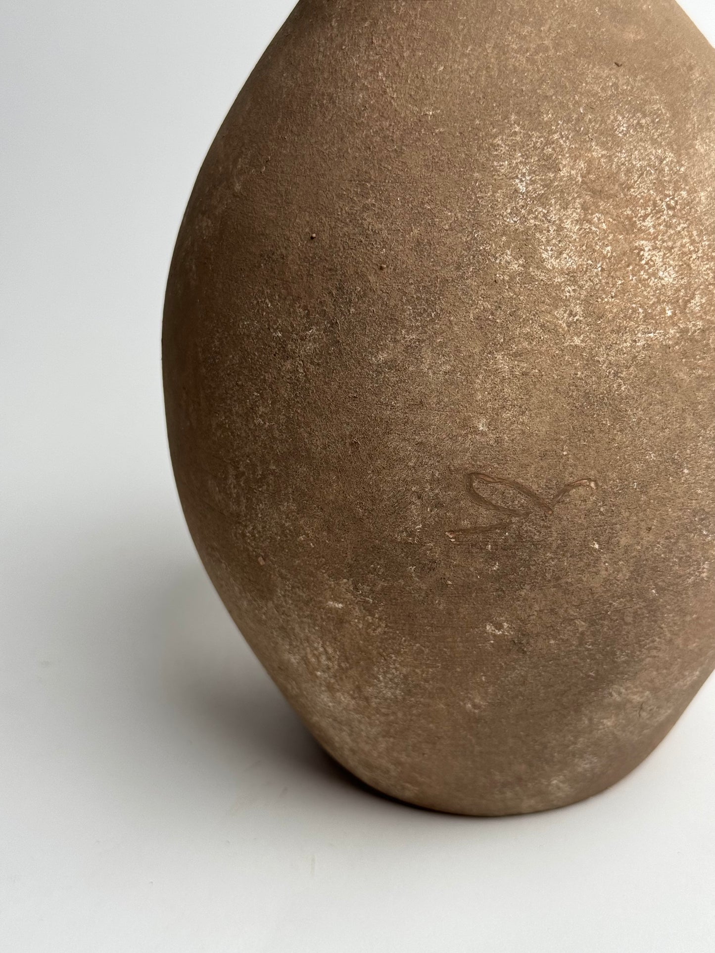 Up-cycled  |  Warm brown rounded tapered vase