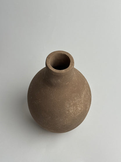 Up-cycled  |  Warm brown rounded tapered vase