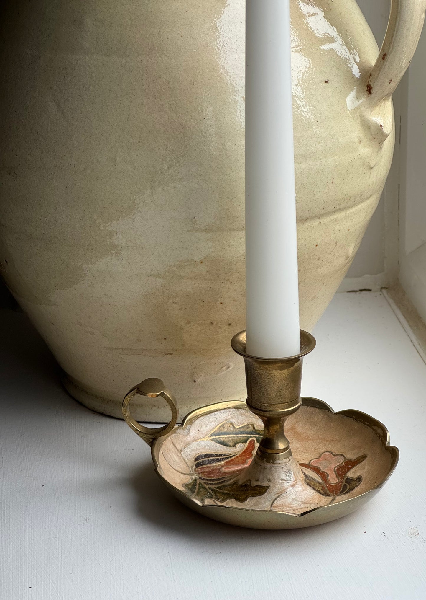 Vintage Floral Candle Holder