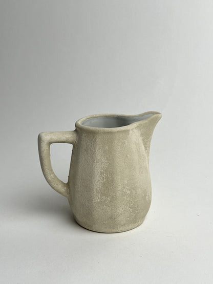 Up-cycled  |  Beige stone effect small angled decorative jug