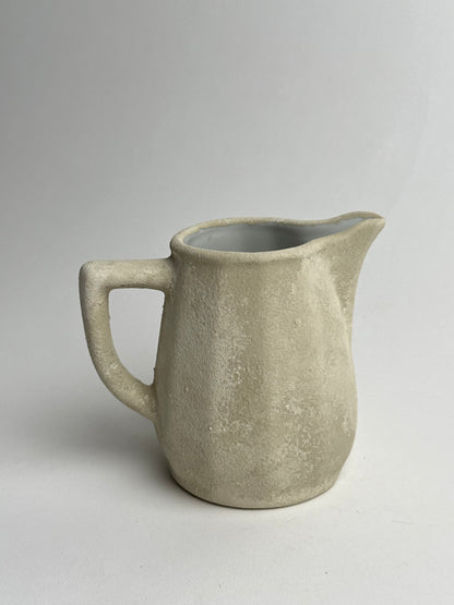 Up-cycled  |  Beige stone effect small angled decorative jug