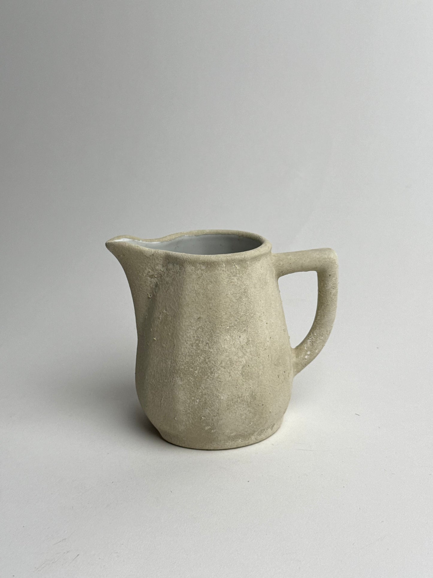 Up-cycled  |  Beige stone effect small angled decorative jug