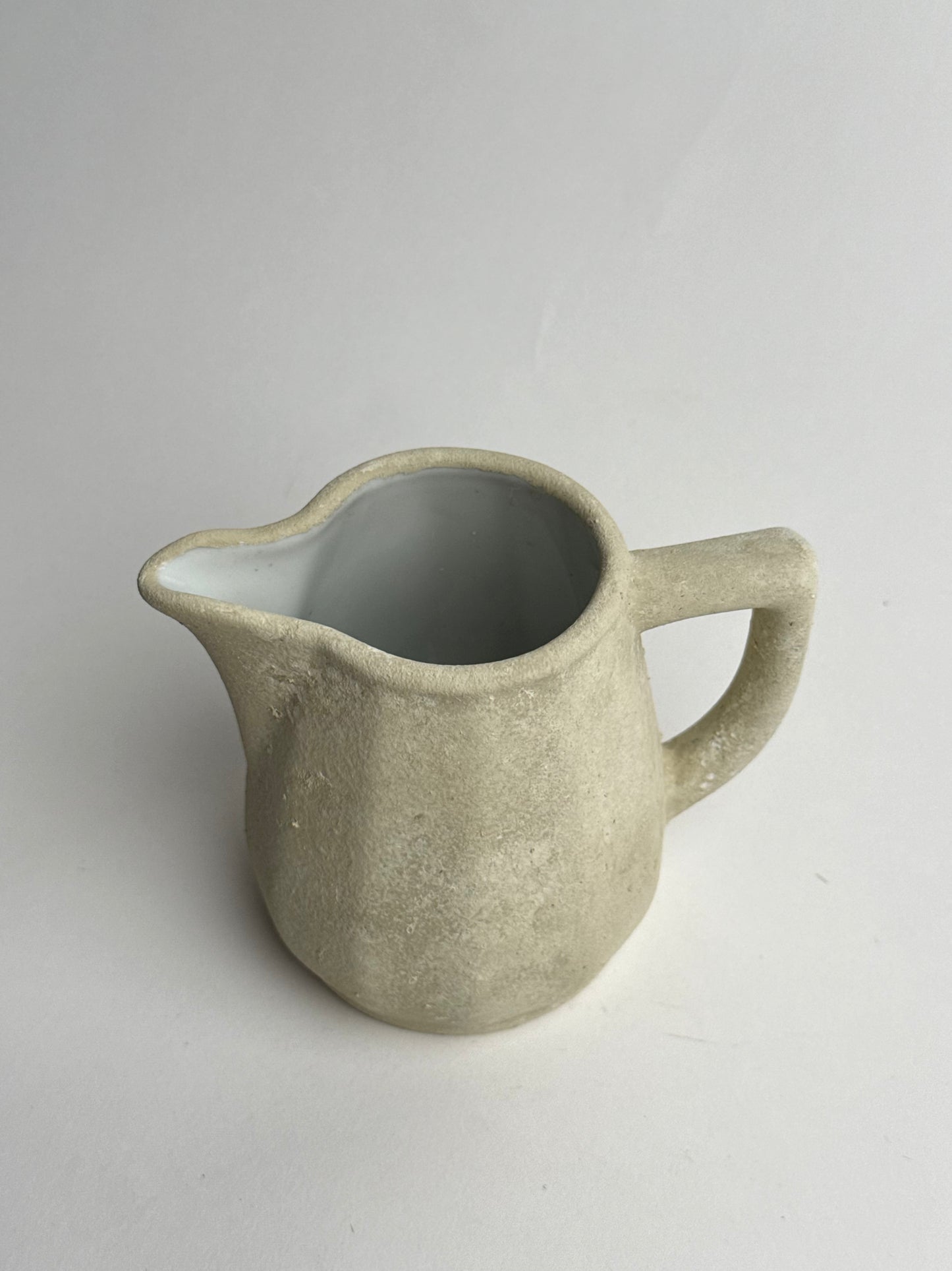 Up-cycled  |  Beige stone effect small angled decorative jug
