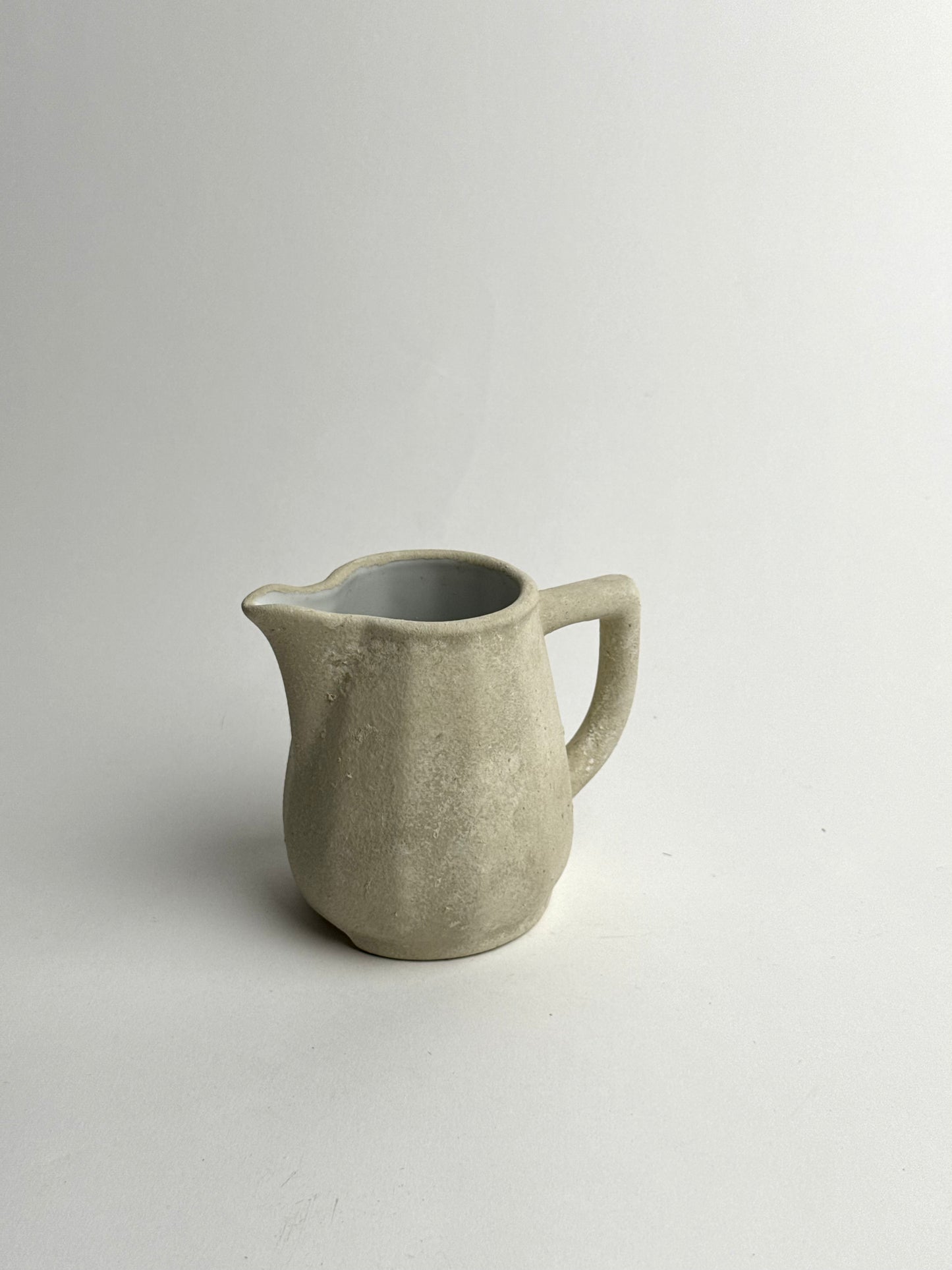 Up-cycled  |  Beige stone effect small angled decorative jug