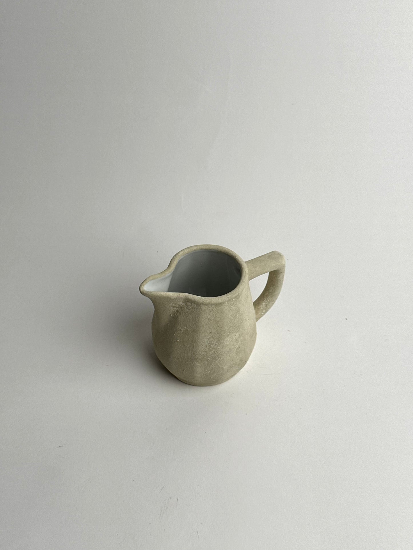 Up-cycled  |  Beige stone effect small angled decorative jug