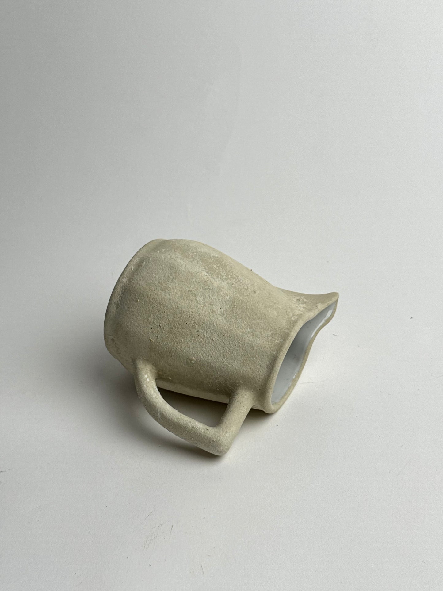 Up-cycled  |  Beige stone effect small angled decorative jug