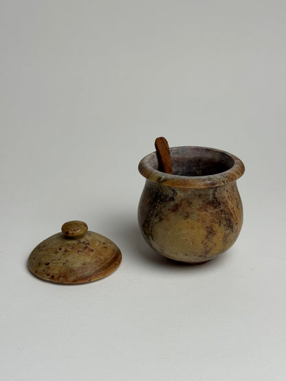 Natural Stone Mustard Pot