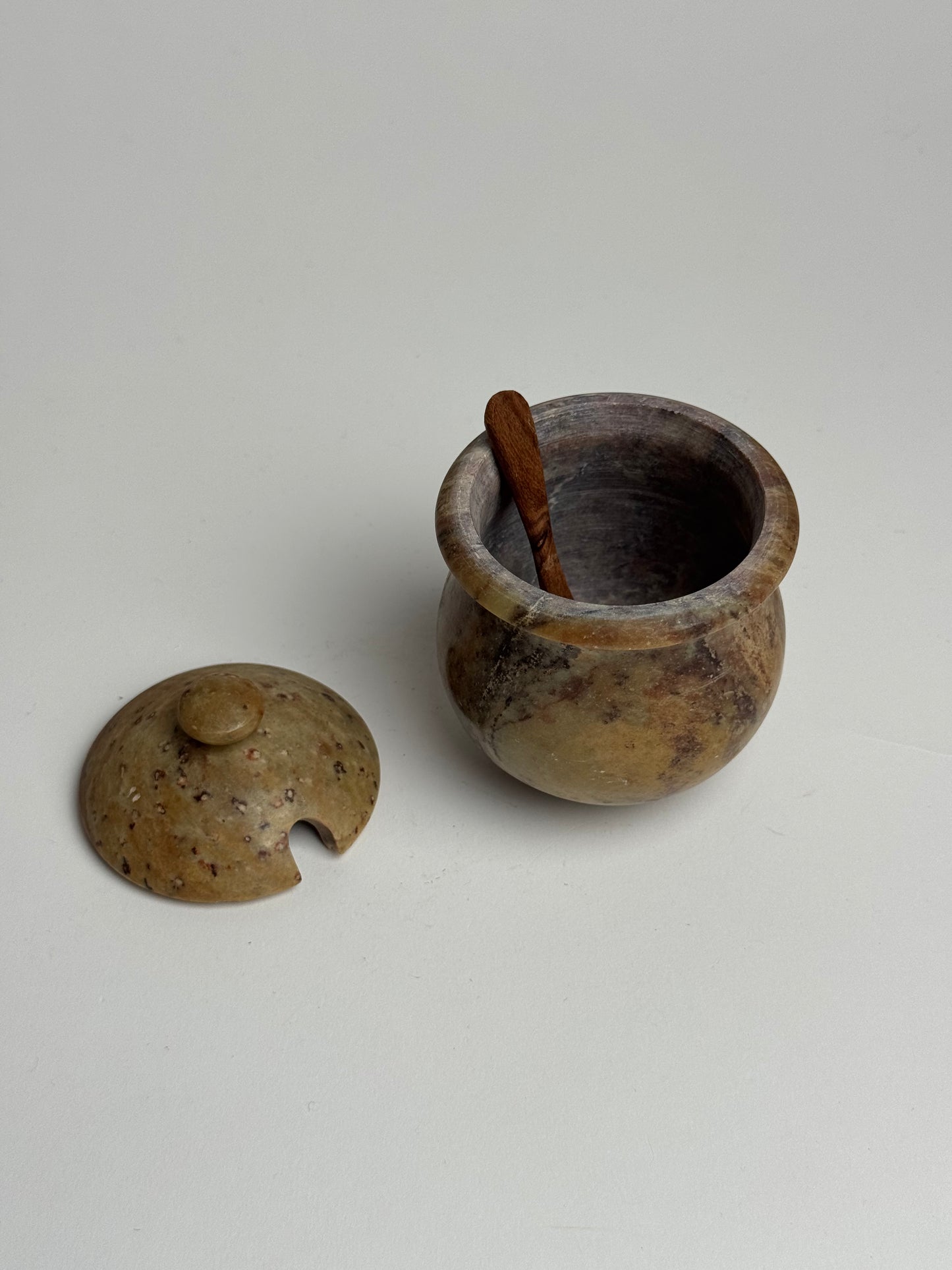 Natural Stone Mustard Pot