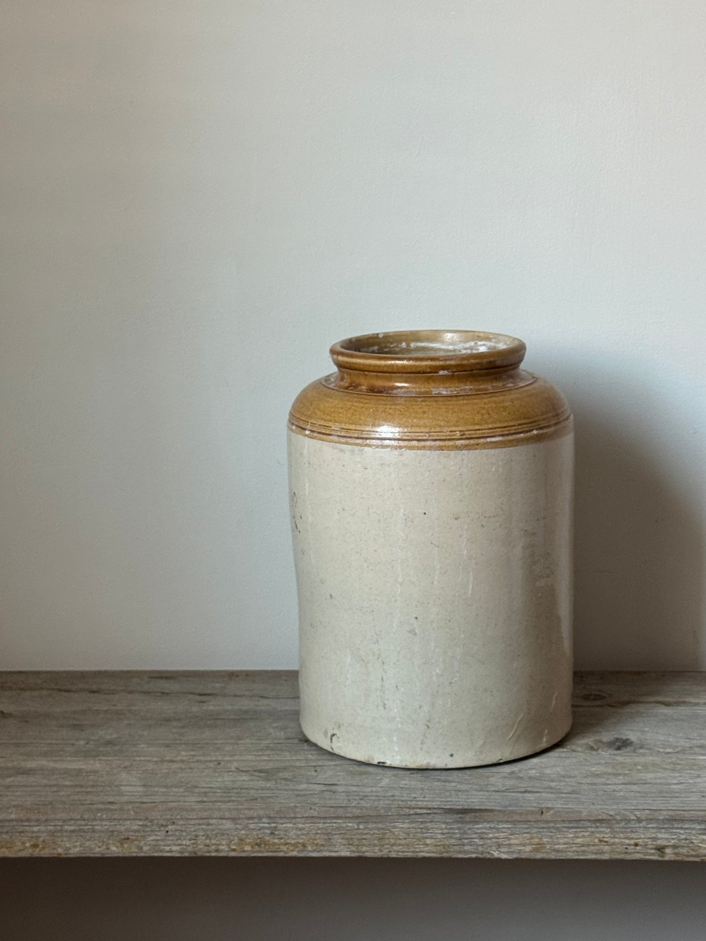Large Mustard Two Toned Utility Jar