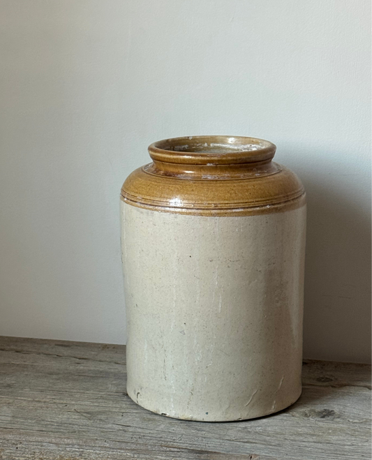 Large Mustard Two Toned Utility Jar