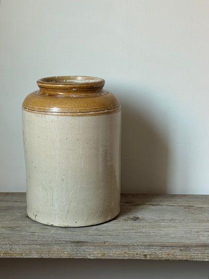 Large Mustard Two Toned Utility Jar