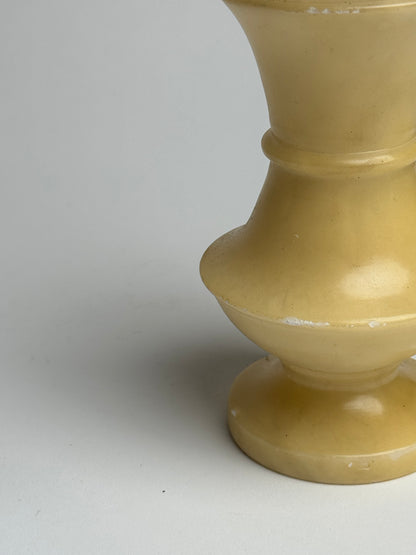 Butter Yellow Marble Candle Holders