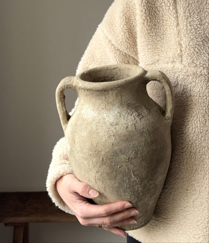 Up-cycled  |  Twin handle earthy textured vessel