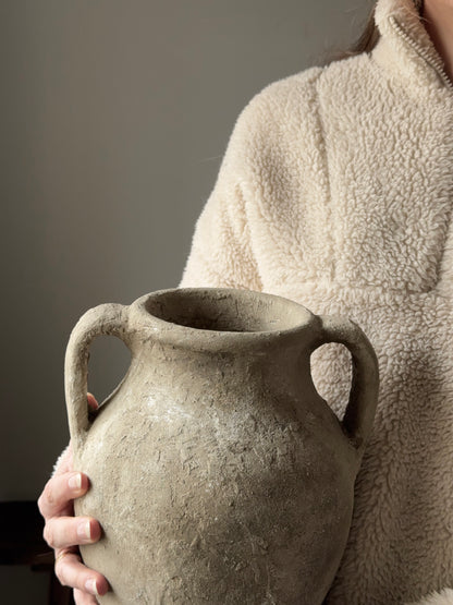 Up-cycled  |  Twin handle earthy textured vessel
