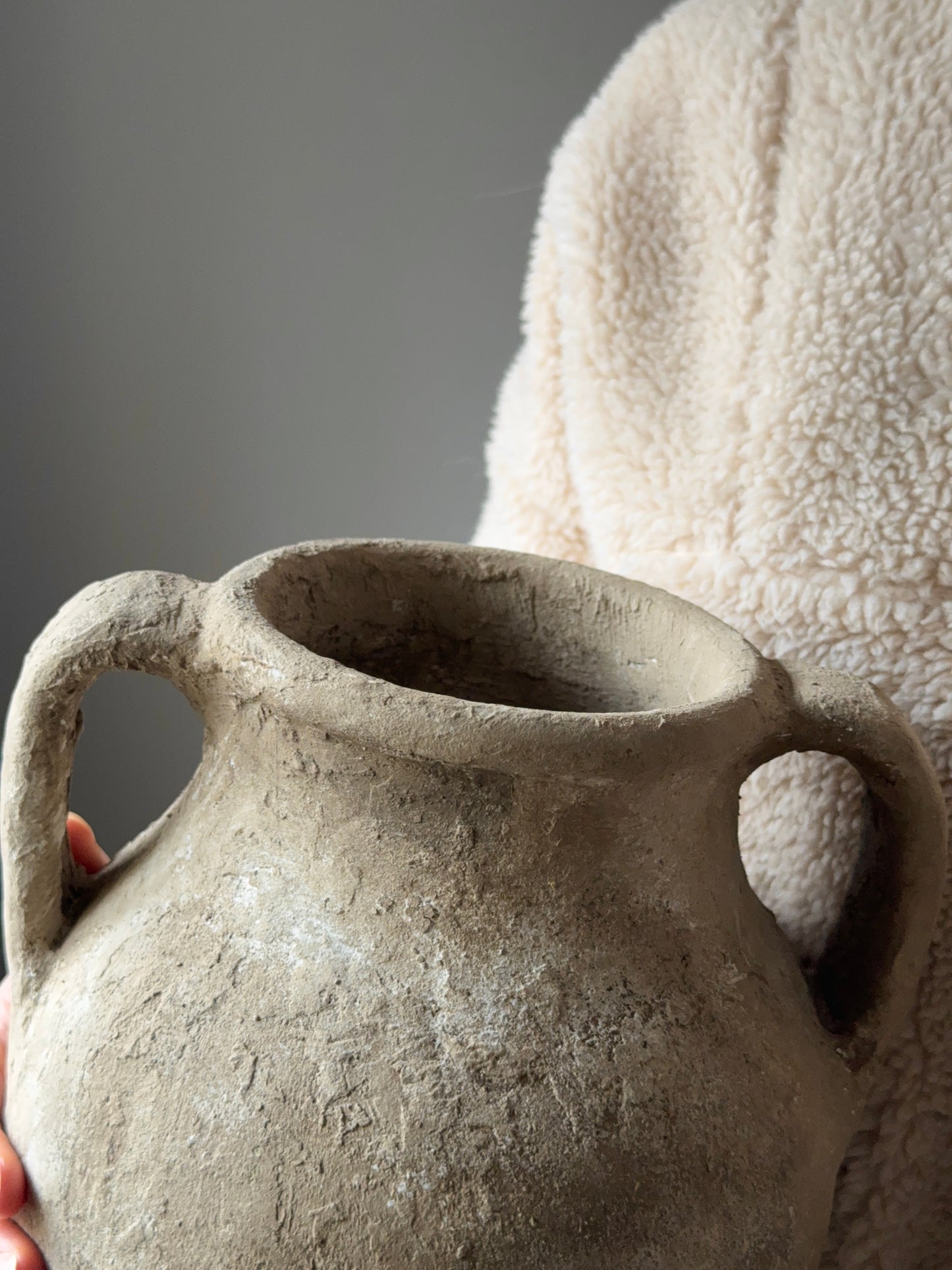 Up-cycled  |  Twin handle earthy textured vessel