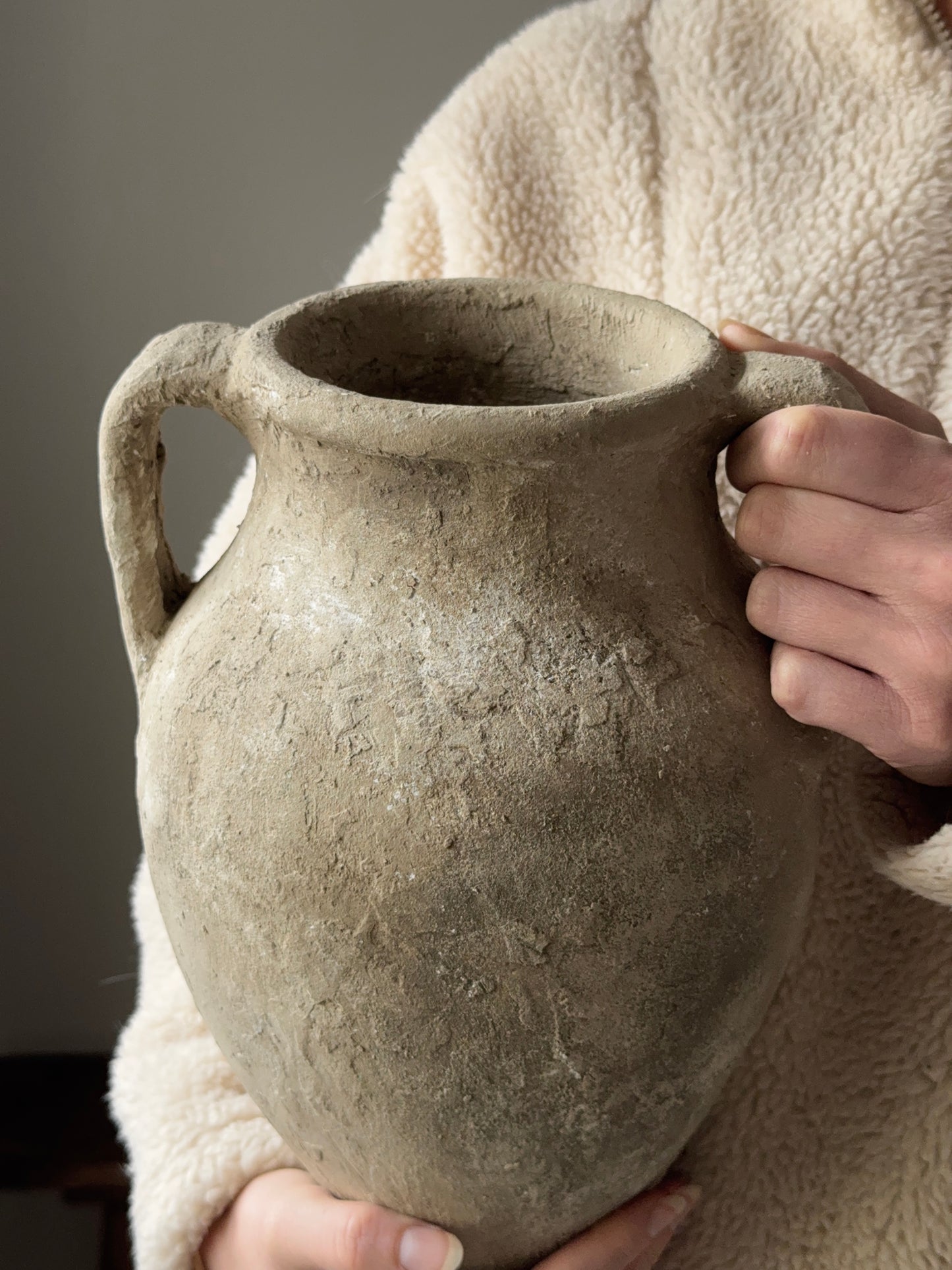 Up-cycled  |  Twin handle earthy textured vessel