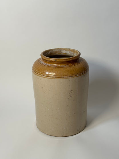 Large Mustard Two Toned Utility Jar